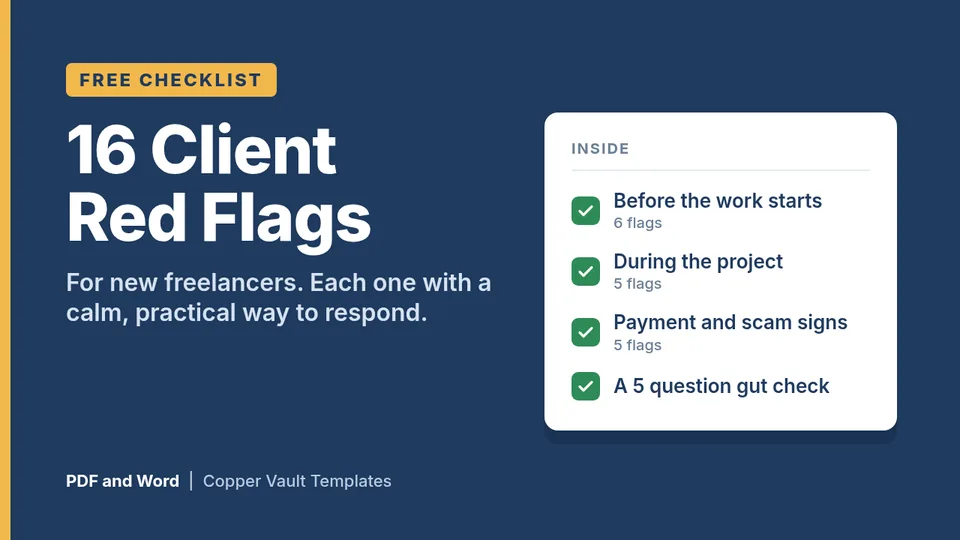 16 Client Red Flags free checklist cover